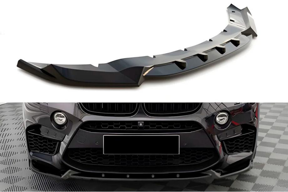 BMW X6 F16 2014–2019 Přední lip spoiler DPT V-2 (pro X6M F86, černý lesk) Image