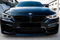 BMW řada 4 F32/F33/F36 2012–2020 Přední lip spoiler CS-Style (pro M4, lesklá černá) fotografie 3