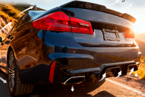 BMW řada 5 G30/G31 2017–2023 Difuzor zadního nárazníku ve stylu CS (pro M-Sport/M5 F90, ABS) fotografie 5