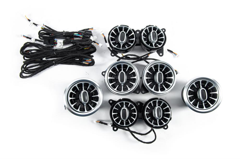 Mercedes S-Class W222 2013–2022 LED deflektory výdechů ventilace (2014-2017, 7 barev) Fotografie 2