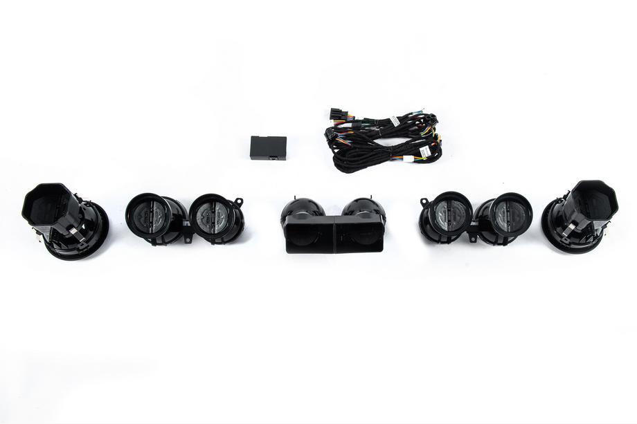 Mercedes E-class W213 2016–2023 LED deflektory výdechů ventilace (64 barev) Fotografie 6