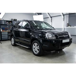 Boční prahy BlackLine (2 ks, hliník) Hyundai Tucson JM 2004– fotografie 1