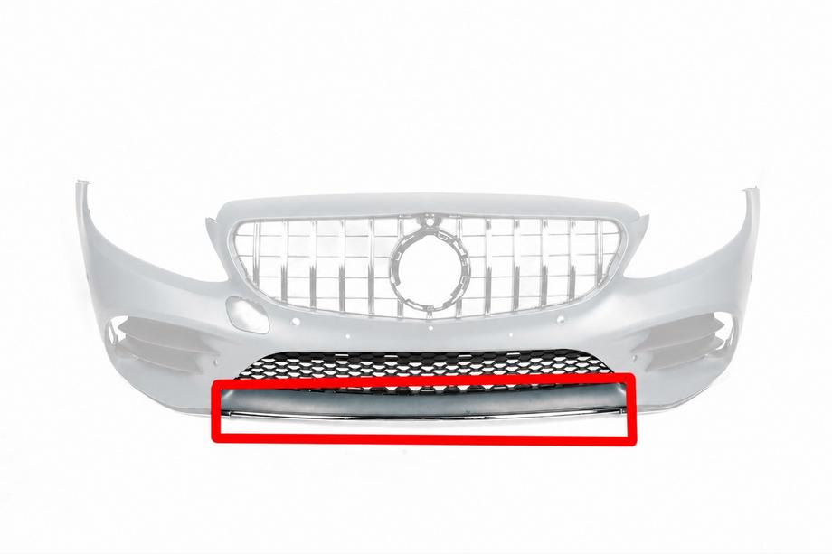 Mercedes C-Class W205 2014–2021 Chromová lišta do nárazníku (AMG Line 2018-2021) Image