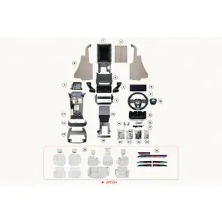 Sada pro upgrade interiéru Lexus GX460 ve stylu 2023 Toyota Land Cruiser Prado 120 2002–2009 fotografie 4