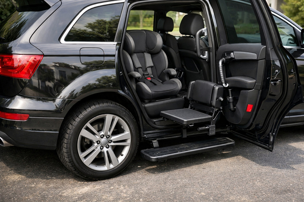 Co namontovat na Audi Q7 2005-2015 pro snadnější nastupování dětí a seniorů Fotografie 1