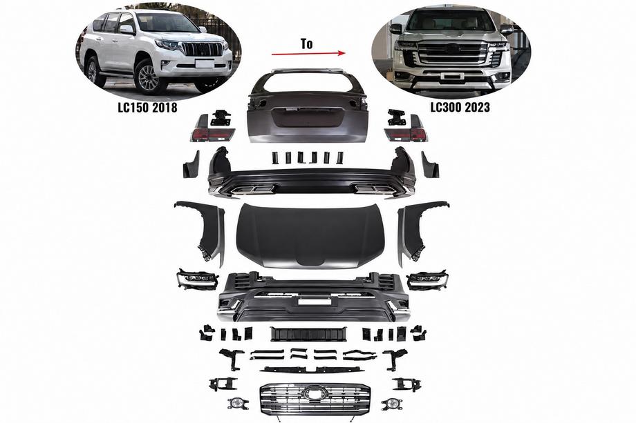 Toyota Land Cruiser Prado 150 2009–2023 Faceliftový kit pro LC 300 Fotografie 5