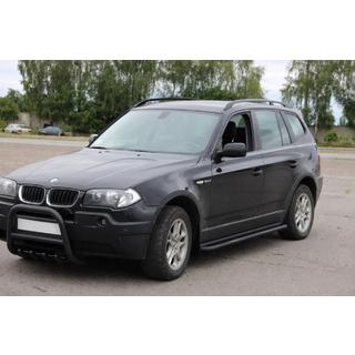 Boční prahy KB001 Black (nerez) BMW X3 E83 2003–2010 fotografie 2