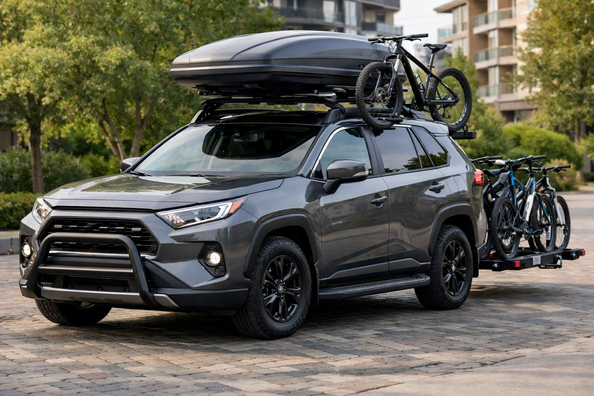 Co namontovat na Toyota RAV4 2019+ po koupi do města a na rodinné výlety
