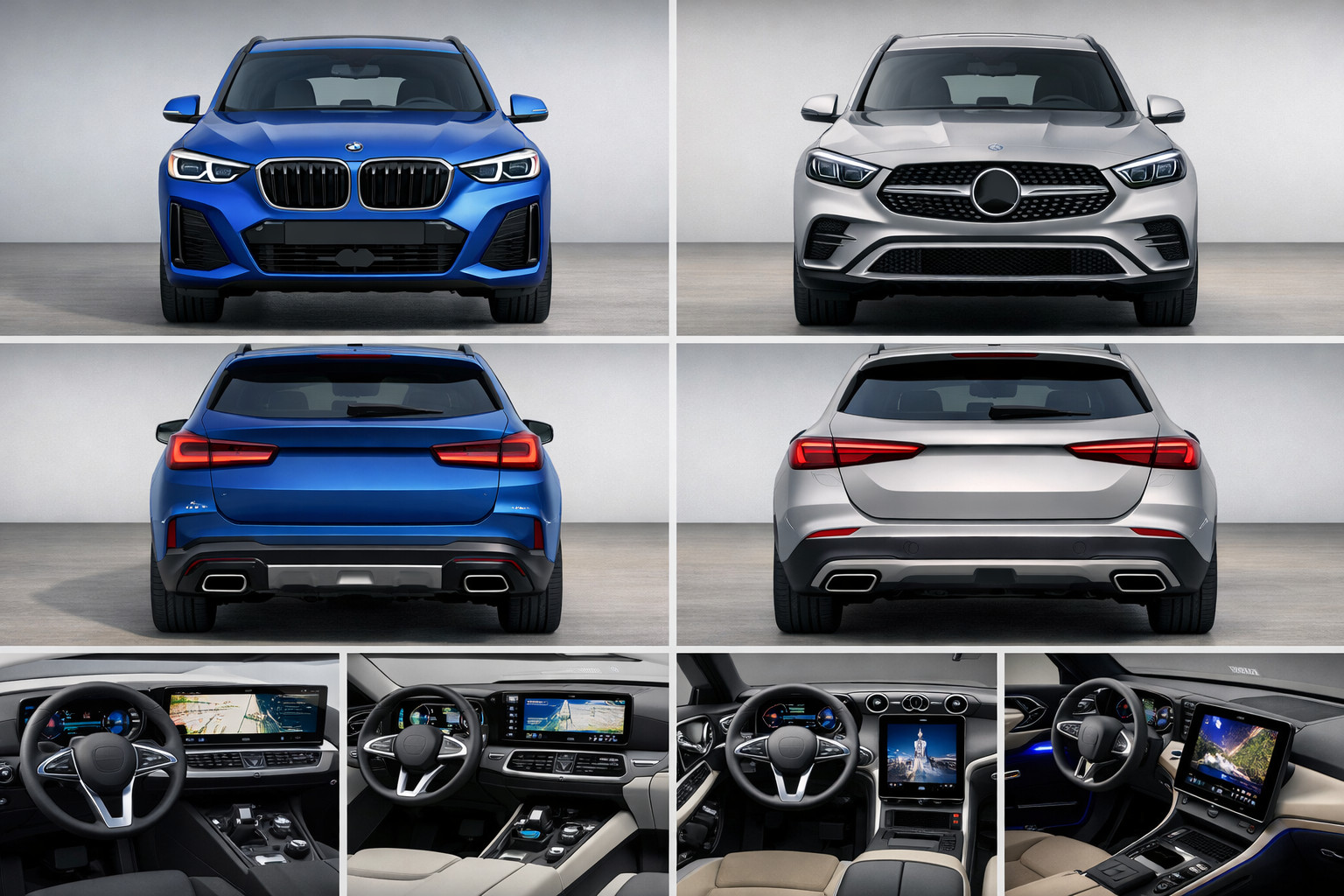BMW X3 G45 vs Mercedes-Benz GLC X254: design, motory a výbava