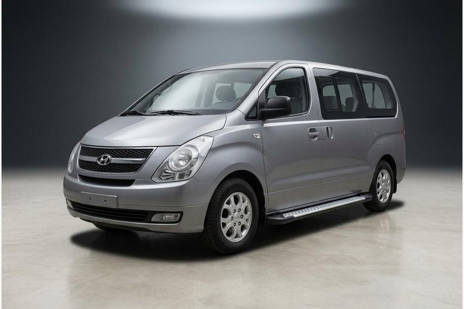 Hyundai H300, H1, Starex 2008–2020 Boční nášlapy Allmond Grey (2 ks, hliník) Image