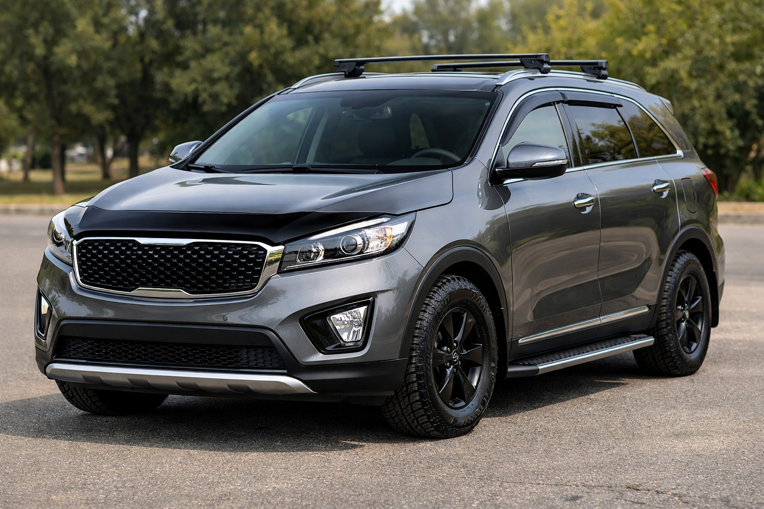 Základní upgrade Kia Sorento III UM 2014-2020 pro denní jízdy a lehkou ochranu kapoty