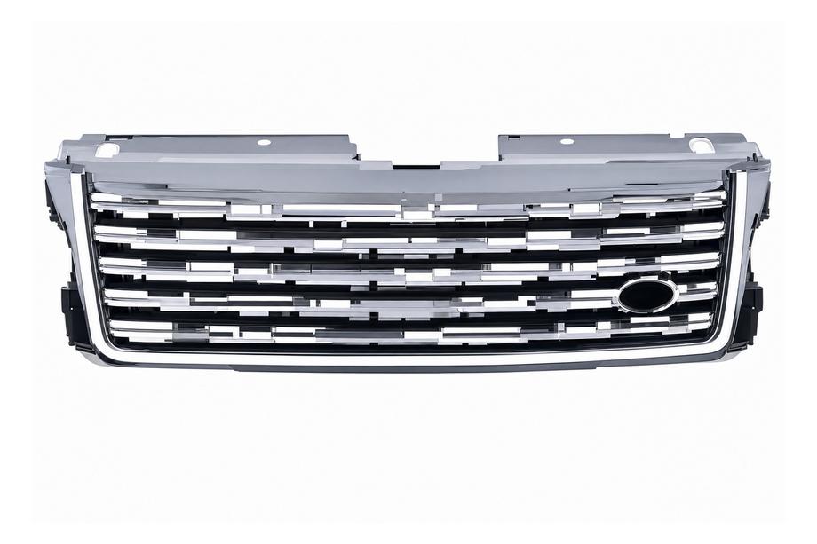 Range Rover IV L405 2013–2021 Černá maska chladiče se stříbrnými lištami (facelift 2013→2023) Image