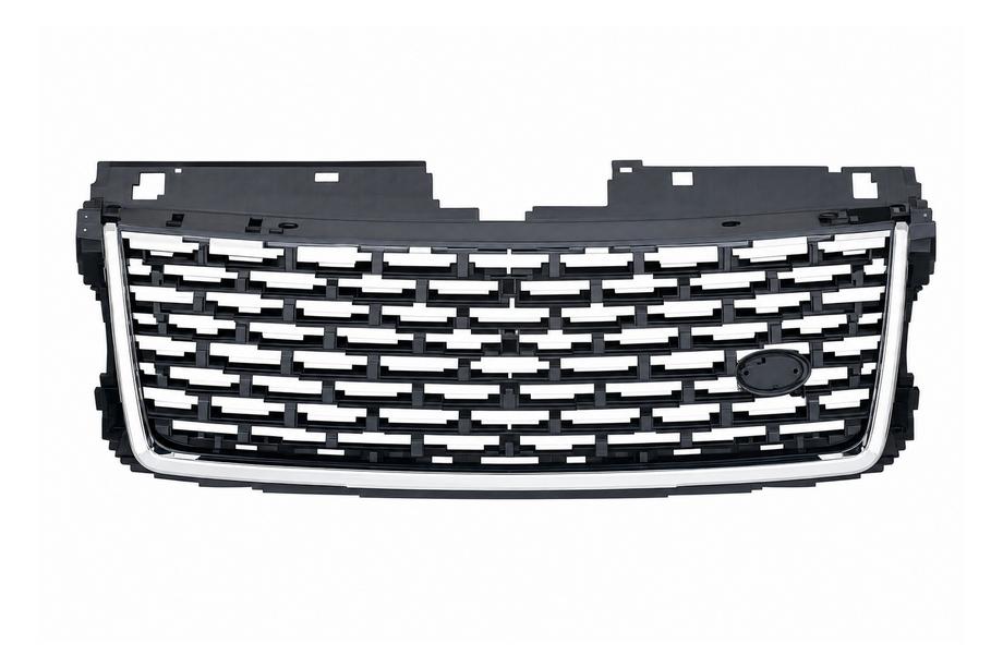 Range Rover IV L405 2013–2021 Černá maska chladiče SVO se stříbrnými pruhy (2013) Image