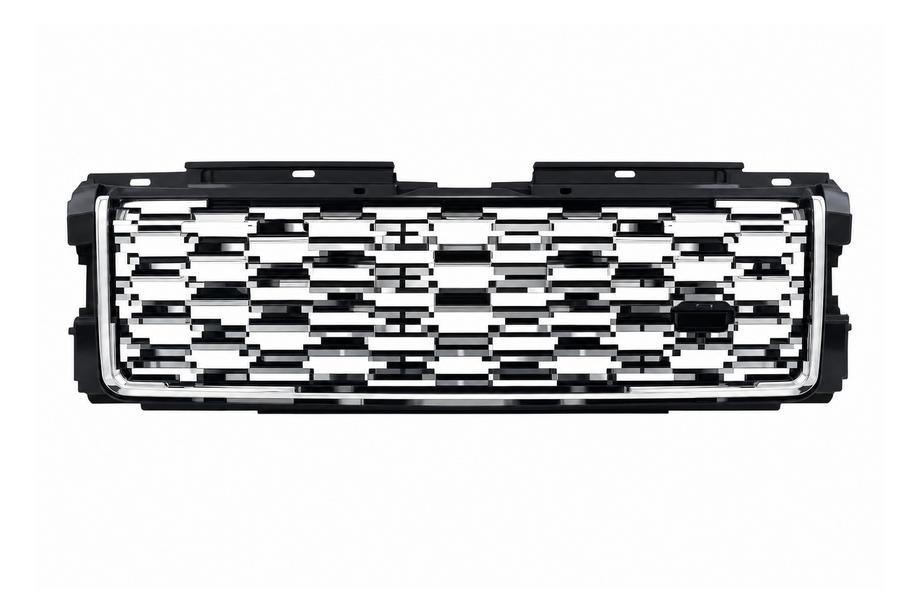 Range Rover IV L405 2013–2021 Černá maska chladiče se stříbrnými lištami (facelift 2013→2018) Image