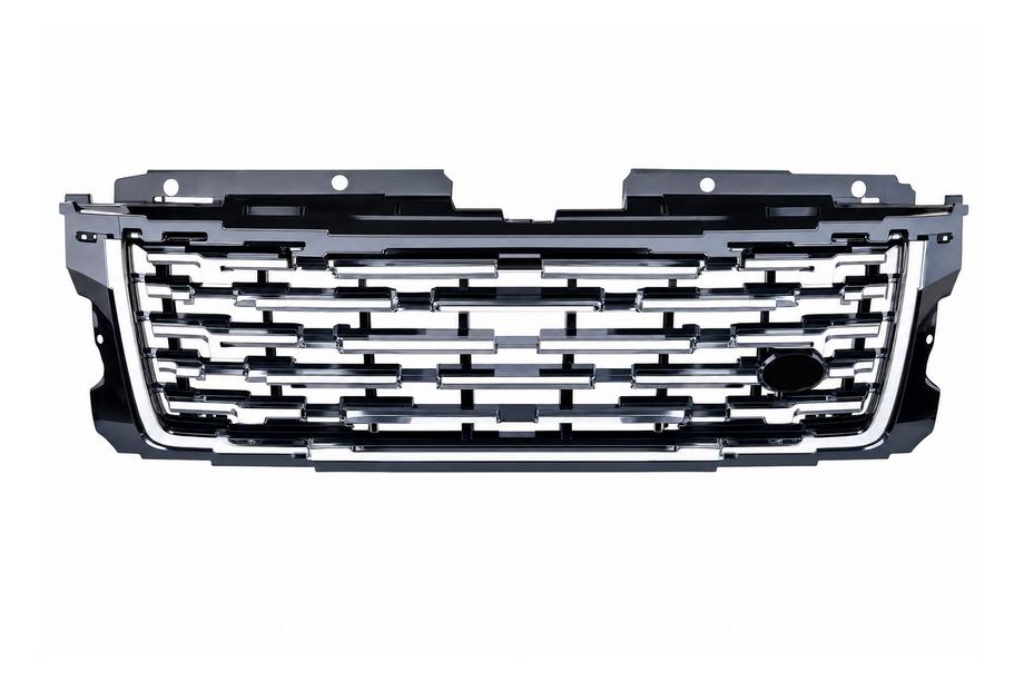 Range Rover IV L405 2013–2021 Černá maska chladiče se stříbrnými lištami (facelift 2018→2023) Image