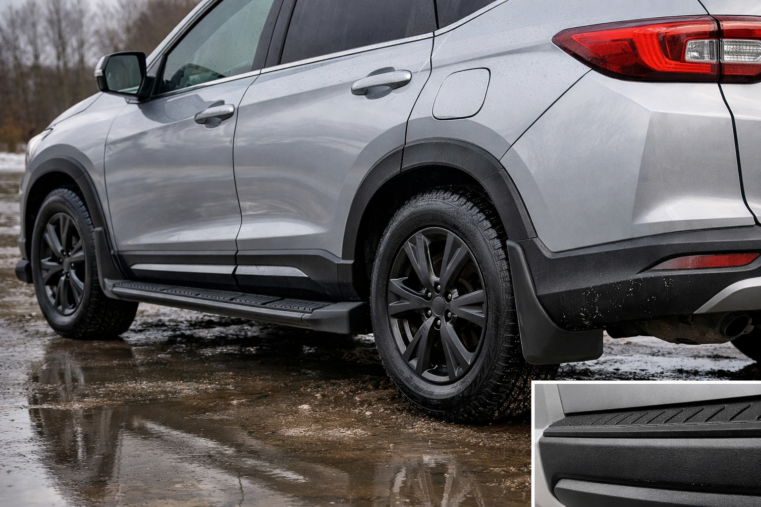 Co namontovat na auto v dešti a břečce, aby se karoserie méně špinila