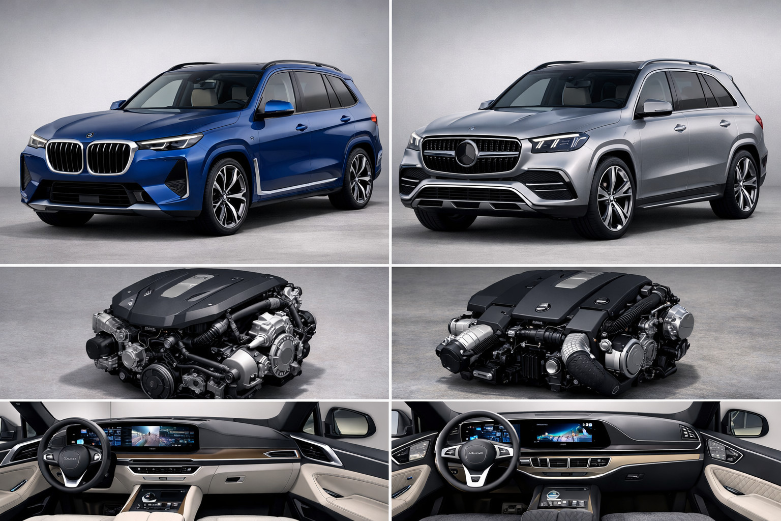 BMW X7 2027 vs Mercedes-Benz GLS 2027: cena, motory, interiér a co je lepší