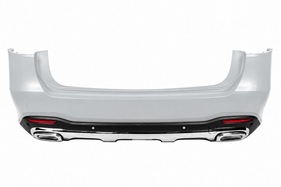 Mercedes GLS X167 2019– Zadní difuzor GLS450 2025-Design (s chromovými koncovkami výfuku) Image