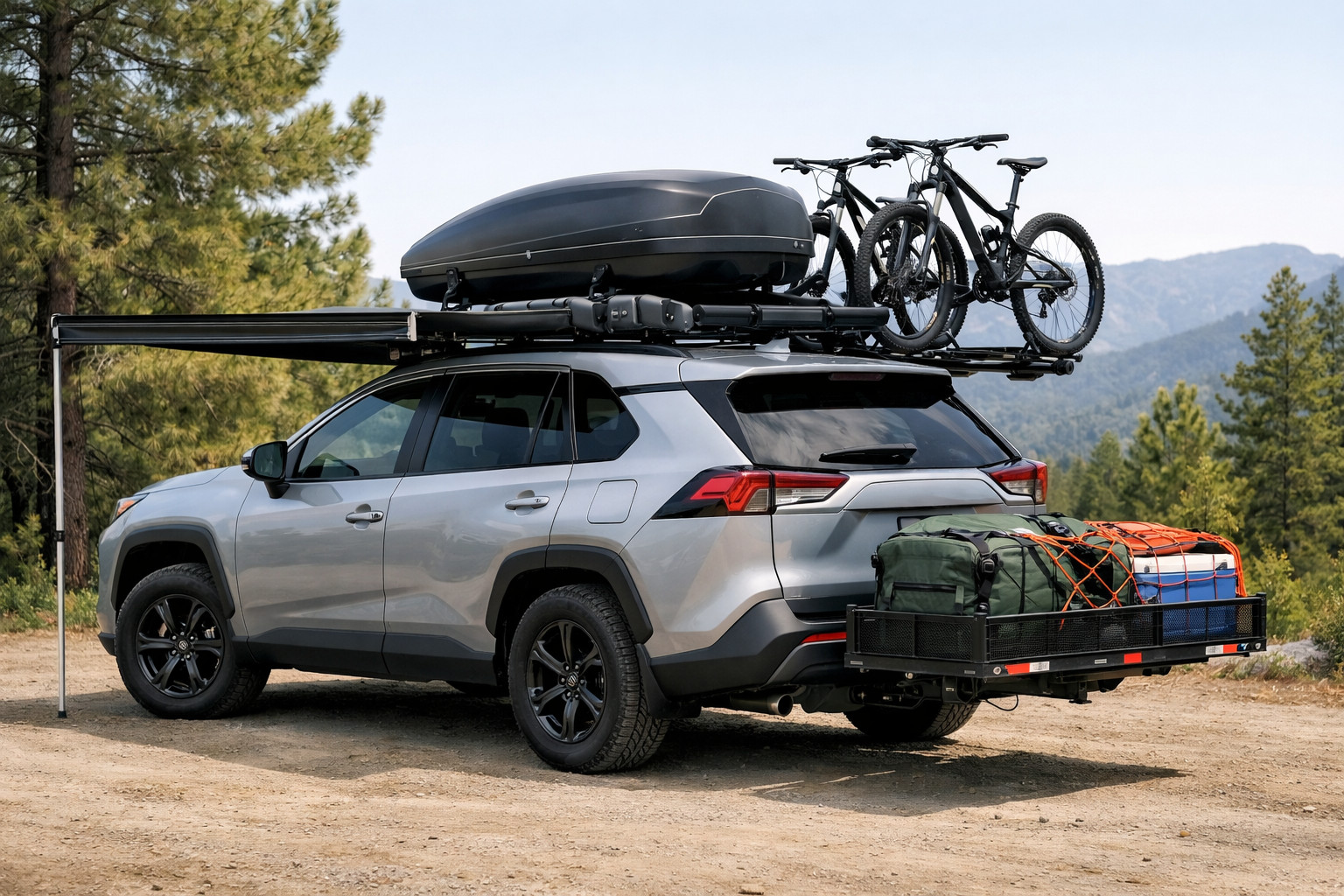 Co namontovat na Toyota RAV4 2019+ na dovolenou a střešní náklad