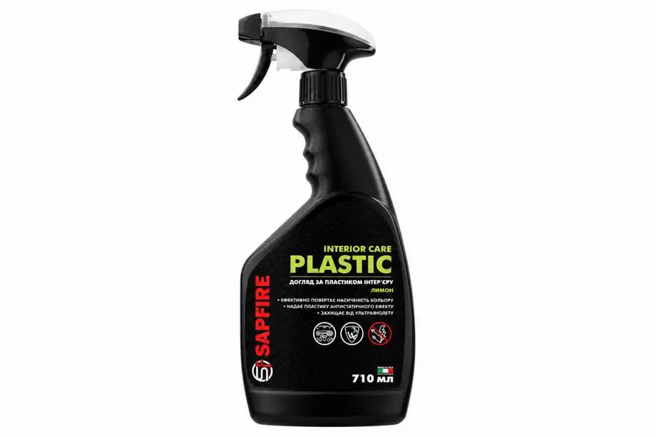 Čistič a leštěnka na plasty 710 ml SAPFIRE Plastic Cleaner & Polish - citron SONAX Image