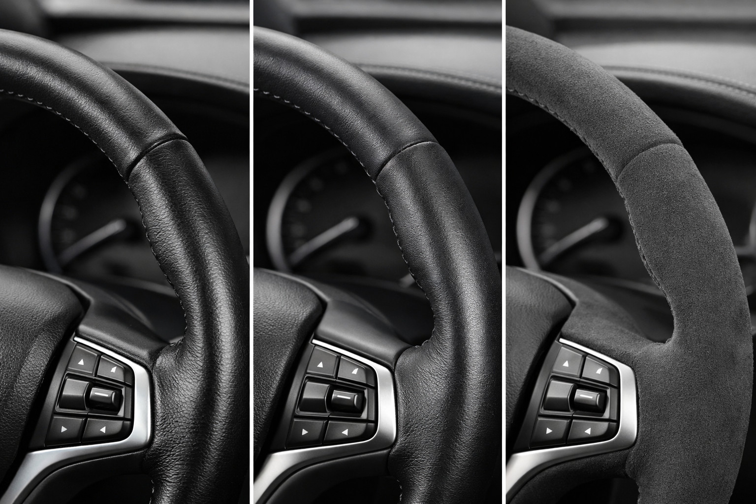 Jaký materiál je nejlepší na potah volantu: kůže, eko kůže nebo Alcantara