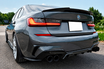 BMW řada 3 G20/G21 2018– Zadní nástavce FLAP DPT (pro G20, černý lesk) fotografie 1