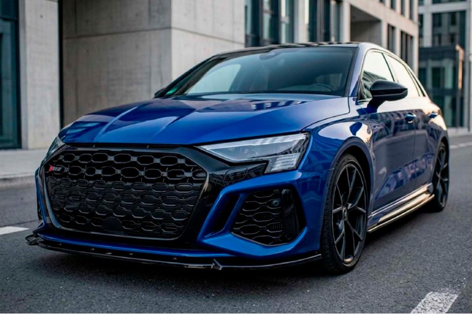 Audi A3 2020– Přední lip spoiler na nárazník Lip DPT V2 (pro RS3, 2020-2024, lesklá černá) Image