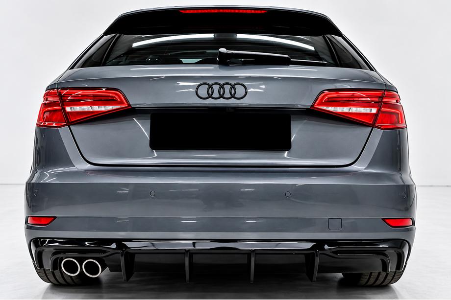 Audi A3 2012–2020 Zadní difuzor DPT (2016-2020, SD, černý lesk) Image