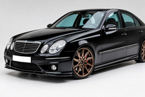 Mercedes E-class W211 2002–2009 Přední lip nástavec DPT (Pro AMG, 2006-2009, černý lesk) fotografie 1