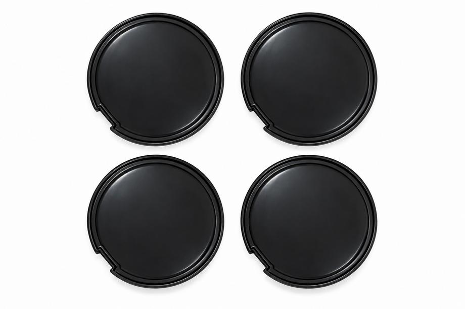 Černé středové krytky kol (56×52 mm, 4 ks) Image