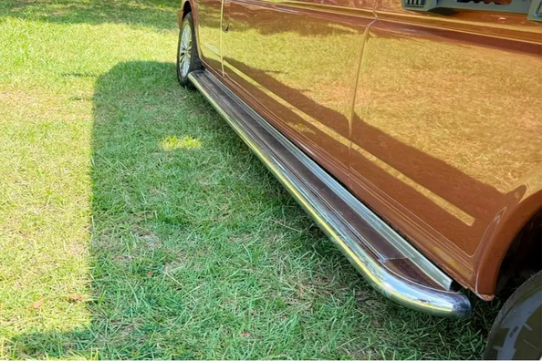 Volkswagen T4 na kemp i do terénu: montáž předního ochranného rámu, bočních prahů a zadních rohů Fotografie 12