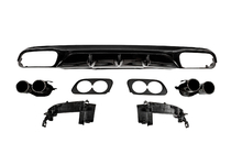 Mercedes E-class W213 2016–2023 Zadní difuzor s koncovkami výfuku E53-Design Black (pro Base) fotografie 1