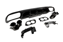 Mercedes E-class W213 2016–2023 Zadní difuzor s koncovkami výfuku E53-Design Black (pro Base) fotografie 3