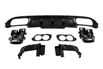 Mercedes E-class W213 2016–2023 Zadní difuzor s koncovkami výfuku E53-Design Black (pro Base) fotografie 4