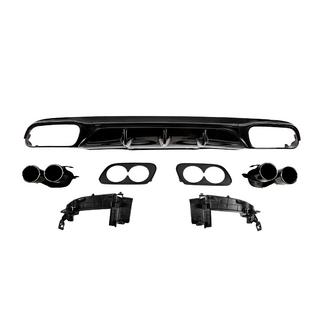 Zadní difuzor s koncovkami výfuku E53-Design Black (pro Base) Mercedes E-class W213 2016–2023 fotografie 1