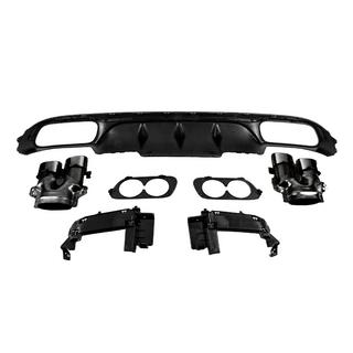 Zadní difuzor s koncovkami výfuku E53-Design Black (pro Base) Mercedes E-class W213 2016–2023 fotografie 4