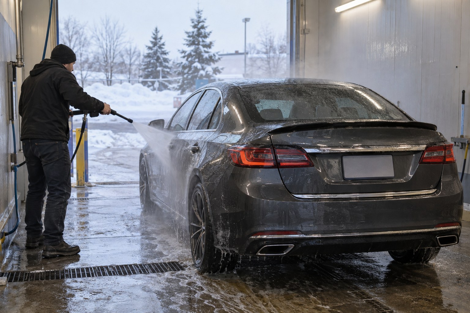 Mytí auta v zimě a tuning: bodykit, chrom, spoiler — co smíte
