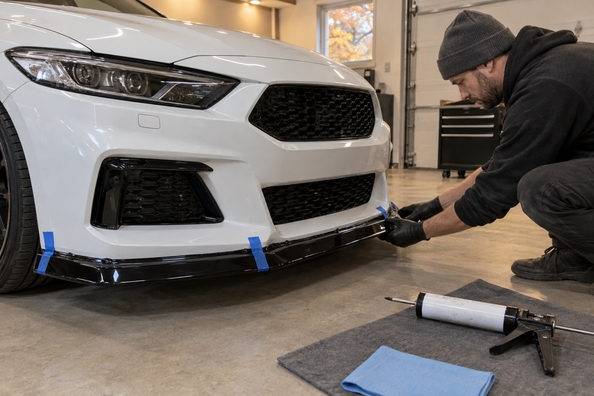 Lze lakovat a montovat body kit na podzim a v zimě: teplota, schnutí základu a lepidlo Fotografie 1
