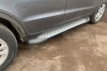 Hyundai Santa Fe 2 2006–2012 Boční nášlapy Allmond Grey (2 ks, hliník) fotografie 6