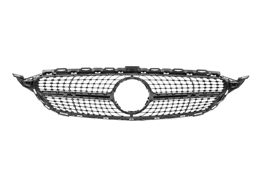 Mercedes C-Class W205 2014–2021 Přední maska Diamond Black (pro Avantgarde/AMG-Line/C43 AMG) 2014-2018, s kamerou Fotografie 5