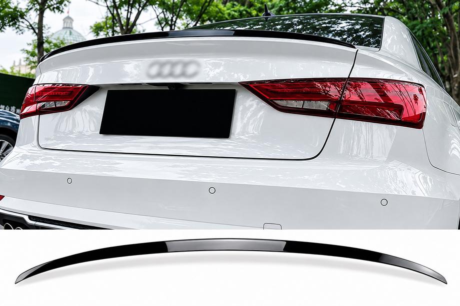 Audi A3 2012–2020 Spoiler S-Style (pro SD, lesklá černá) Fotografie 2