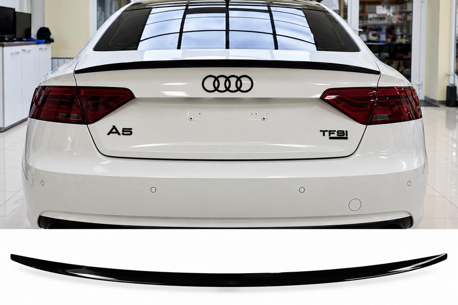 Audi A5 2007–2015 Spoiler S-Style (pro Sportback, černý lesk) Fotografie 1