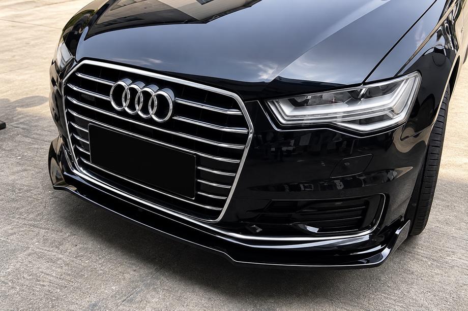 Audi A6 C7 2011–2018 Přední nárazníkový lip spoiler (pro Base 2014-2018, ABS) Fotografie 1