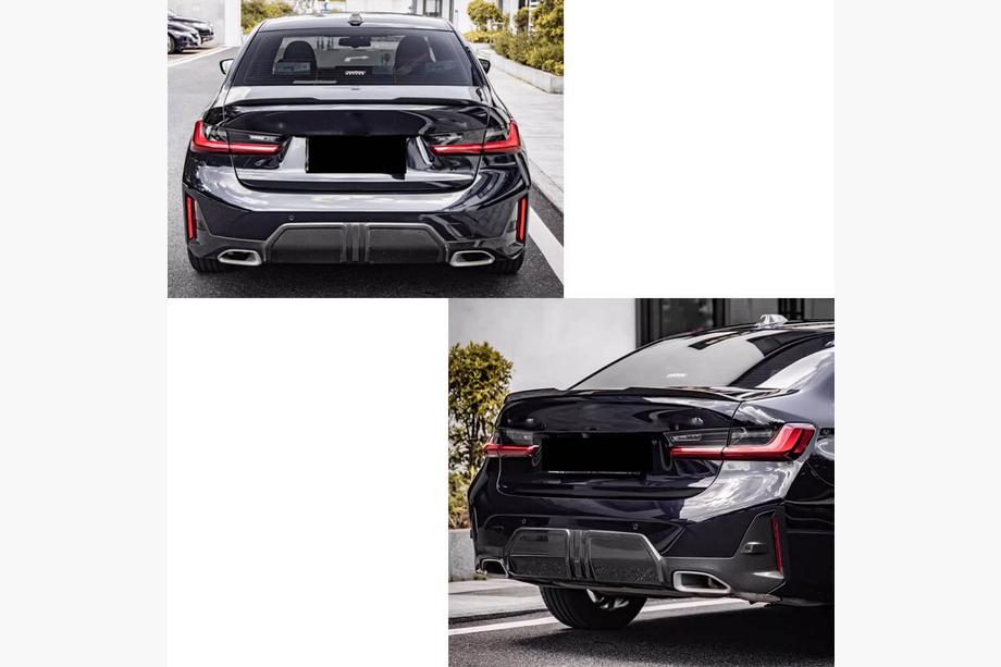 BMW řada 3 G20/G21 2018– Difuzor zadního nárazníku (pro G20 2022+, karbon) Fotografie 2