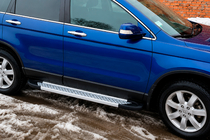 Honda CRV 2007–2011 Boční nášlapy Allmond Grey (2 ks, hliník) fotografie 2