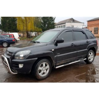 Boční nášlapné trubky (2 ks, nerez) Kia Sportage 2004–2010 fotografie 1