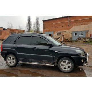 Boční nášlapné trubky (2 ks, nerez) Kia Sportage 2004–2010 fotografie 2