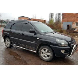 Boční nášlapné trubky (2 ks, nerez) Kia Sportage 2004–2010 fotografie 3
