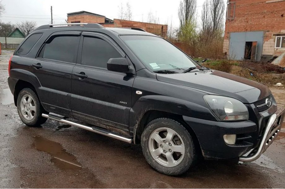 Kia Sportage 2004–2010 Boční nášlapné trubky (2 ks, nerez) Fotografie 3