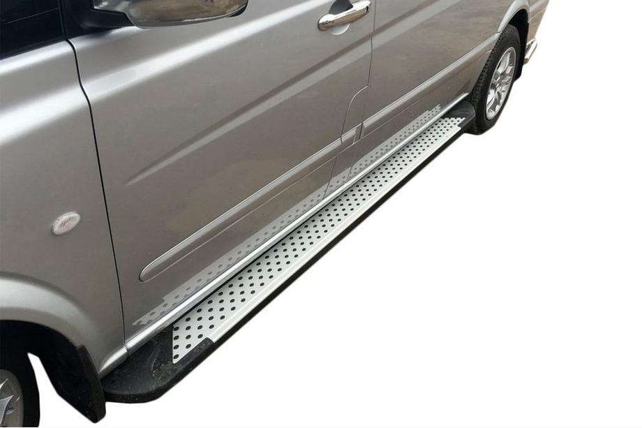 Mercedes Vito/V-class W447 2014– Boční nášlapy Allmond Grey (2 ks, hliník) Krátká a střední Image